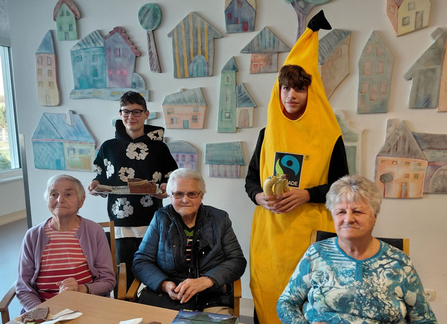 Fairtrade-Bananen im Seniorenheim